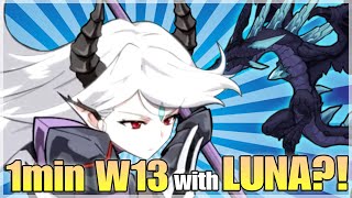 1min run WYVERN 13 with LUNA  Epic Seven [upl. by Ycnan]