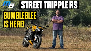 2024 Triumph Street Triple 765 RS  Bumblebee Is Here  MotorBeam [upl. by Nuhsed]