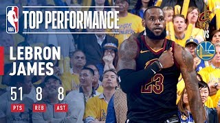 LeBron James Epic 51 Point Performance  Game 1 Of The 1718 Finals [upl. by Femi]