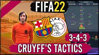 Recreate Johan Cruyffs Total Football 343 Tactics in FIFA 22  Custom Tactics Explained [upl. by Renault584]