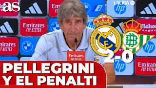 PELLEGRINI y el PENALTI que ALBEROLA ROJAS y el VAR señalaron a VINICIUS  REAL MADRID 2 BETIS 0 [upl. by Arahsak]