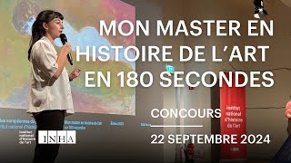 Journées européennes du patrimoine 2024  Concours quotMon master en histoire de lart en 180 secondesquot [upl. by Kan890]