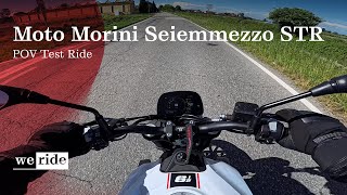 Moto Morini Seiemmezzo STR  POV Test Ride [upl. by Ehtyaf]