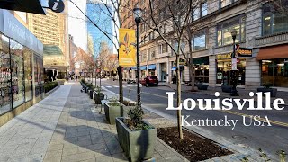 Louisville 🇺🇸 Walking Tour 4K  60fps [upl. by Yenreit]