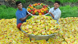 1000 PACKET MAGGI NOODLES  Noodles Recipe cooking Skill  Village Style Cooking [upl. by Sorce]