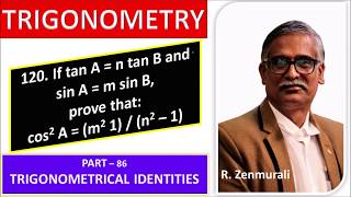 TRIGONOMETRICAL IDENTITIES  PART – 86 [upl. by Flosser]