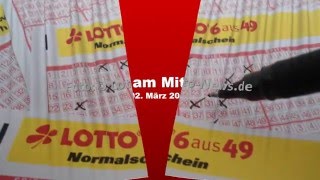 Lottozahlen Ziehung am Mittwoch 02032016 Eine Million im Jackpot [upl. by Ahsiekit]