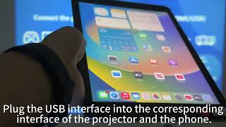 How to Connect the L02 Projector to iPhone via a Data CableWired [upl. by Sanferd]