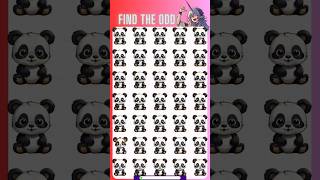 Find the ODD Emoji Out｜Cute panda｜emojiquizshorts [upl. by Piderit]