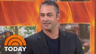 Taylor Kinney Talks ‘Chicago Fire’ 100th Episode ExFiancee Lady Gaga  TODAY [upl. by Ellerd445]