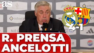 REAL MADRID 4 BARCELONA 1  ANCELOTTI RUEDA PRENSA COMPLETA VINICIUS TÍTULO MODRIC [upl. by Anua]