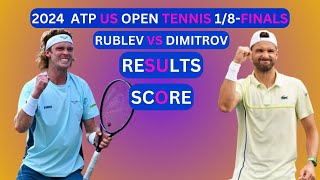 Andrey Rublev vs Grigor Dimitrov Results amp Score 2024 ATP US Open Tennis 18Finals [upl. by Acinad]