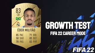 Eder Militao Growth Test FIFA 22 Career Mode [upl. by Ikila]