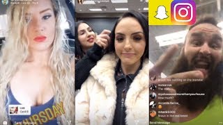 WWE SnapchatInstagram ft Braun Strowman Lacey Evans The Iconics The Miz Paige n MORE [upl. by Sigismundo]