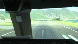 BOEING 747400 makes super fast takeoff from ST MAARTEN Airport [upl. by Suckram950]