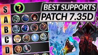 NEW SUPPORT TIER LIST Patch 735D  Best Position 5 Heroes RANKED  Dota 2 Guide [upl. by Esinyt]