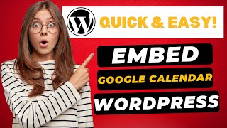 How To Embed Google Calendar In WordPress 2024 🔥  FAST amp Easy [upl. by Niki]