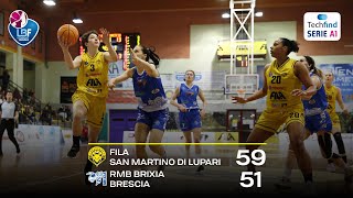 A1 Highlights Fila San Martino  RMB Brixia Basket 22 g 202223 [upl. by Tnilf]