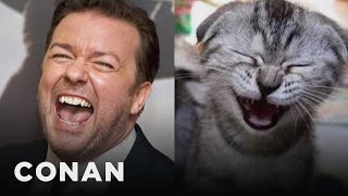 Ricky Gervais Looks Like Cats  CONAN on TBS [upl. by Maximilianus]