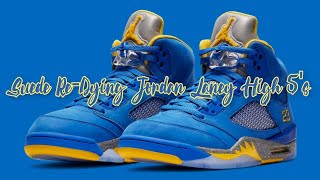 Re Dying Suede On The Jordan Laney 5s With Angelus Suede Dye [upl. by Attegroeg]