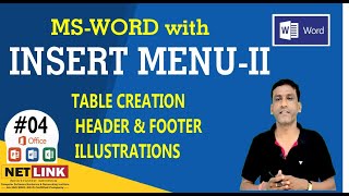 04 Insert menu in MsWord  Symbols  Equation  Word art  Header and Footer setting [upl. by Dnalram]