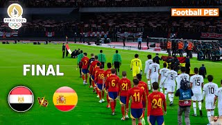 ESPAÑA vs EGIPTO  FINAL Juegos Olímpicos PARÍS 2024  مصر ضد إسبانيا  Jugabilidad PES realista [upl. by Nilra]