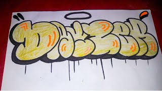 easy graffiti tutorials throw up style [upl. by Meador]