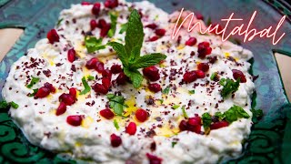 MUTABAL RECIPE  Creamy Roasted Eggplant or Aubergine Dip  Easy Moutabal or Mutabbal Recipe [upl. by Vinita216]