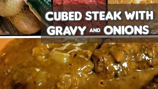 Smothered Cubed Steak with Onions amp Gravy Yummy quotOldschoolquot Cubed Steak Recipe [upl. by Suoirad]