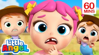 Wobbly Tooth Song  Little Angel  Kids Cartoons amp Nursery Rhymes  Moonbug Kids [upl. by Dalston]