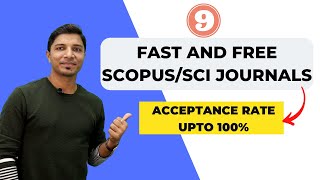 9 Fast Publishing Free SCOPUSSCI Journals II 10100  Acceptance Rate II My Research Support [upl. by Ras92]