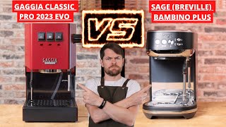 Gaggia Classic 2023 quotEvoquot Pro Vs Bambino Plus [upl. by Eenyaj]