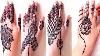 5 Easy stylish back hand mehndi  Tuto Henné marocan  mehndi ka design [upl. by Storz]