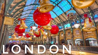 2024 London Walk at Christmas 🇬🇧 COVENT GARDEN 🎄 Seven Dials  Central London Walking Tour [upl. by Yeleak742]