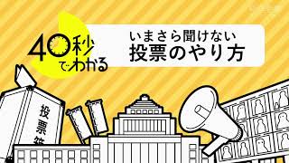 ４０秒でわかる！衆院選、いまさら聞けない投票のやり方 [upl. by Ainot982]