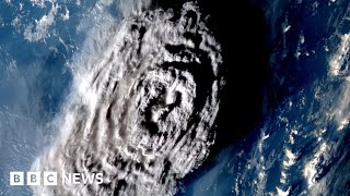 Volcanic eruption in Tonga reshaped Pacific seafloor  BBC News [upl. by Asseram]