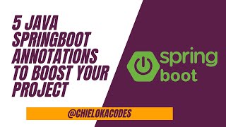 Explore the 5 essential Spring Boot annotations for your project [upl. by Kimberly]