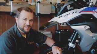 INSTALLATION Touratech UPPER CRASH BARS for BMW R1250GS [upl. by Yeltnarb]