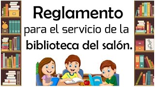 Reglamento de la biblioteca y sus características  Educación Primaria [upl. by Peonir]