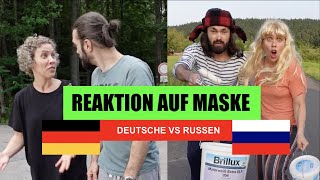 😂Deutsche VS Russen  Reaktion auf Maske im Auto [upl. by Nedaj]