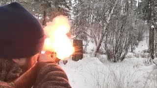 Winter Muzzleloader amp Flintlock Black Powder Shooting In Montana [upl. by Rese692]