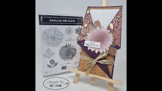 Live FB 9 sept  carte kimono aux dahlias StampinUp [upl. by Anirehc]