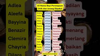 15 Nama Bayi Perempuan Islami Unik namabayi [upl. by Weingartner]