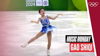 14yearold Chinese Sensation 🤩 Gao Shiqis Figure Skating Performance at Gangwon2024 ⛸️ [upl. by Ennaillek]