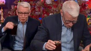 Anderson Cooper Does a SPIT TAKE After Spicy Question for Andy Cohen [upl. by Thurmann806]