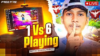 🔴ROAD TO 1 MILLION SUBS 🤩 1VS6 PLAY WITH SUBSCRIBER ✅ freefirelive dileepliveff rai shortsfeed [upl. by Cynth]