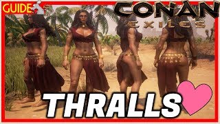 Conan Exiles PS4 XB1PC  Thralls Explained Every Thrall Type What Ones Are Best [upl. by Meece]