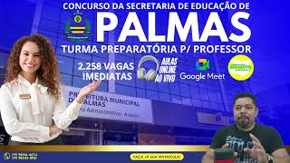 CONCURSO DA PREFEITURA DE PALMAS  BANCA ORGANIZADORA DEFINIDA  EXCLUSIVO CONCURSOS [upl. by Hoeg]