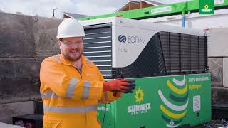 Sunbelt Rentals explores zero emission fuels Hydrogen powers Canvey Islands shoreline project [upl. by Cosetta353]