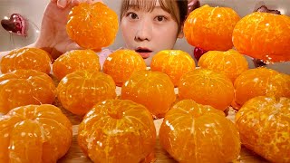 ASMR Mandarin Orange Tanghulu【Mukbang Eating Sounds】【English subtitles】 [upl. by Jakie510]